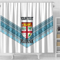 Custom Fiji Tapa Rugby 2025 Shower Curtain Go Champions Fijiana