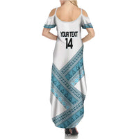 Custom Fiji Tapa Rugby 2025 Summer Maxi Dress Go Champions Fijiana