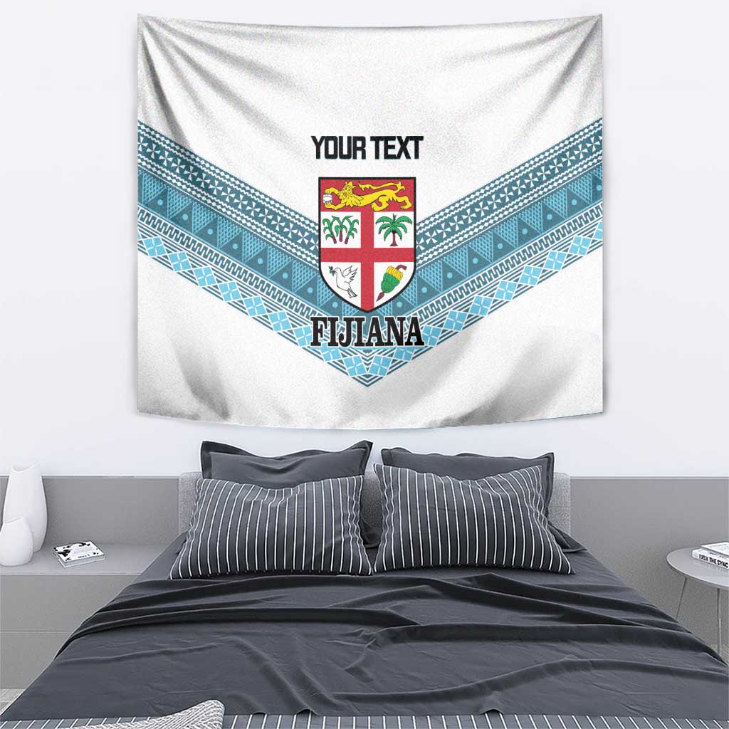 Custom Fiji Tapa Rugby 2025 Tapestry Go Champions Fijiana LT14 - Polynesian Pride