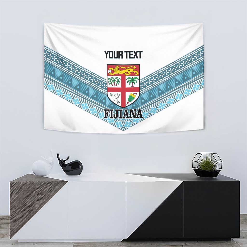 Custom Fiji Tapa Rugby 2025 Tapestry Go Champions Fijiana LT14 - Polynesian Pride
