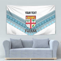 Custom Fiji Tapa Rugby 2025 Tapestry Go Champions Fijiana LT14 - Polynesian Pride
