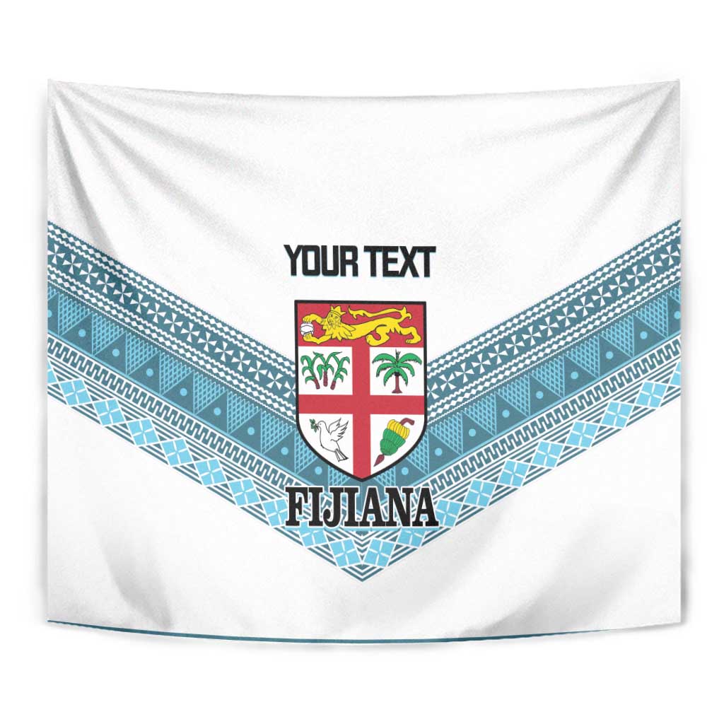Custom Fiji Tapa Rugby 2025 Tapestry Go Champions Fijiana LT14 - Polynesian Pride