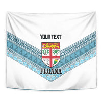 Custom Fiji Tapa Rugby 2025 Tapestry Go Champions Fijiana LT14 - Polynesian Pride