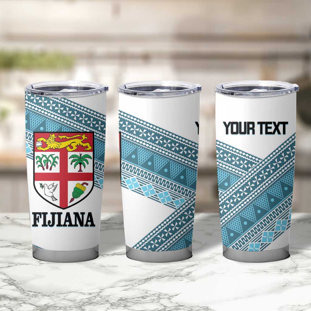 Custom Fiji Tapa Rugby 2025 Tumbler Cup Go Champions Fijiana