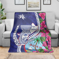 Biba Guam Liberation Day Blanket Tano y Chamoru Latte Stone Blue