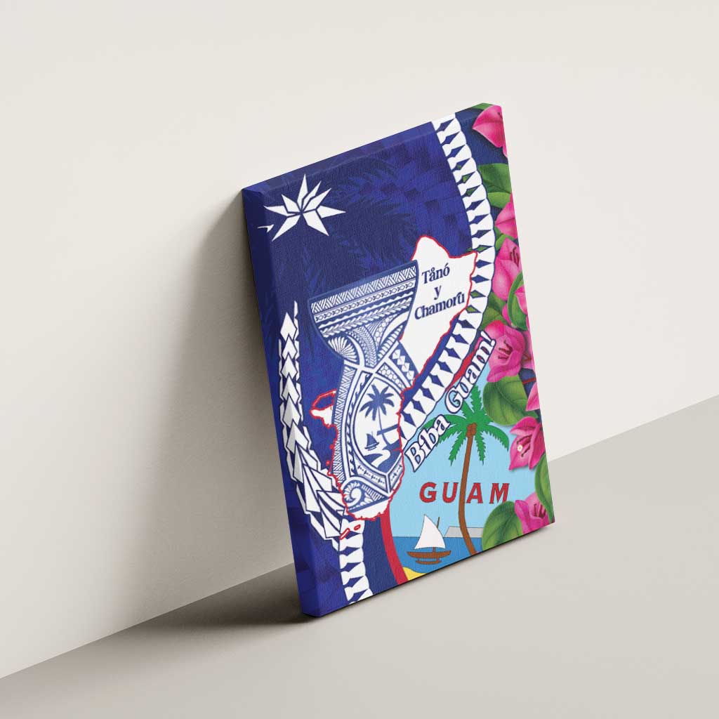 Biba Guam Liberation Day Canvas Wall Art Tano y Chamoru Latte Stone Blue