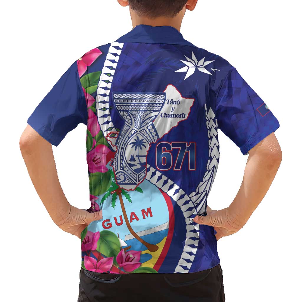 Biba Guam Liberation Day Family Matching Short Sleeve Bodycon Dress and Hawaiian Shirt Tano y Chamoru Latte Stone Blue LT14 - Polynesian Pride