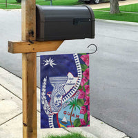 Biba Guam Liberation Day Garden Flag Tano y Chamoru Latte Stone Blue
