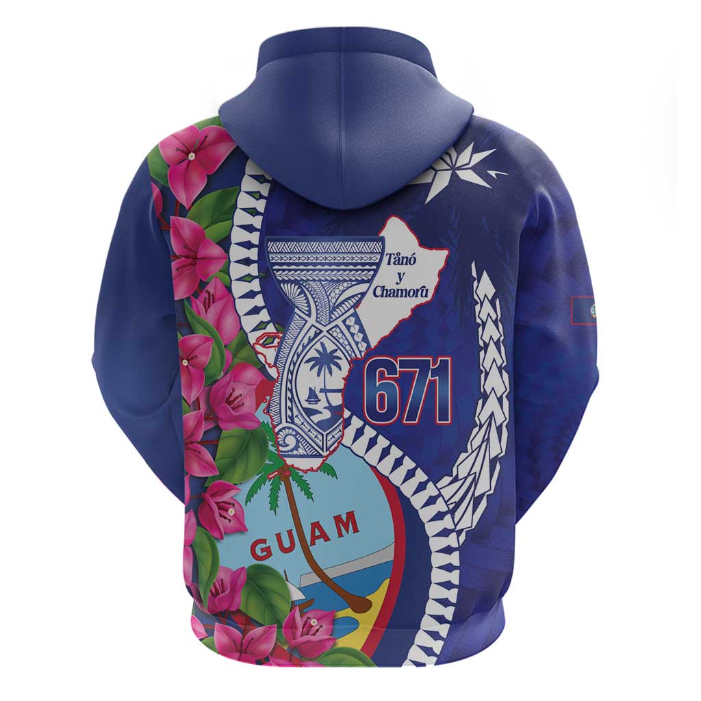 Biba Guam Liberation Day Hoodie Tano y Chamoru Latte Stone Blue