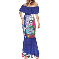 Biba Guam Liberation Day Mermaid Dress Tano y Chamoru Latte Stone Blue