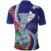 Biba Guam Liberation Day Polo Shirt Tano y Chamoru Latte Stone Blue