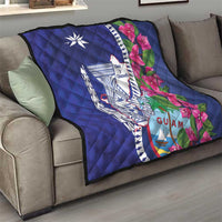 Biba Guam Liberation Day Quilt Tano y Chamoru Latte Stone Blue