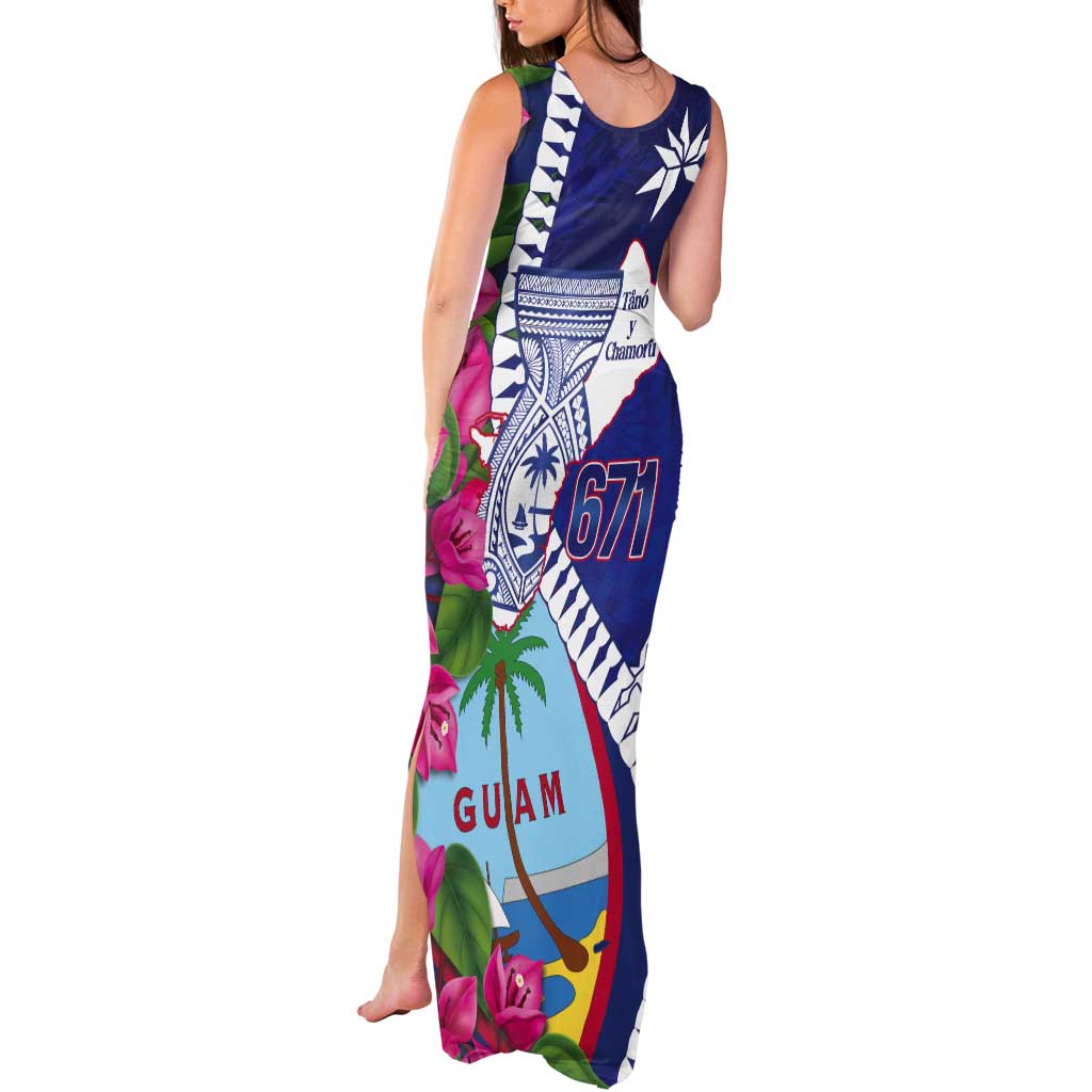 Biba Guam Liberation Day Tank Maxi Dress Tano y Chamoru Latte Stone Blue
