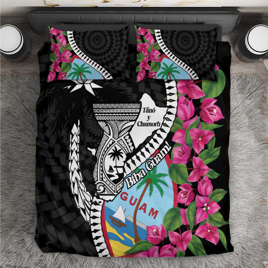 Biba Guam Liberation Day Bedding Set Tano y Chamoru Latte Stone Black
