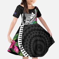 Biba Guam Liberation Day Family Matching Puletasi and Hawaiian Shirt Tano y Chamoru Latte Stone Black