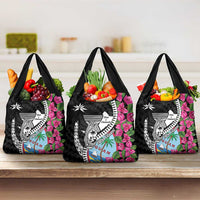 Biba Guam Liberation Day Grocery Bag Tano y Chamoru Latte Stone Black