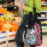 Biba Guam Liberation Day Grocery Bag Tano y Chamoru Latte Stone Black