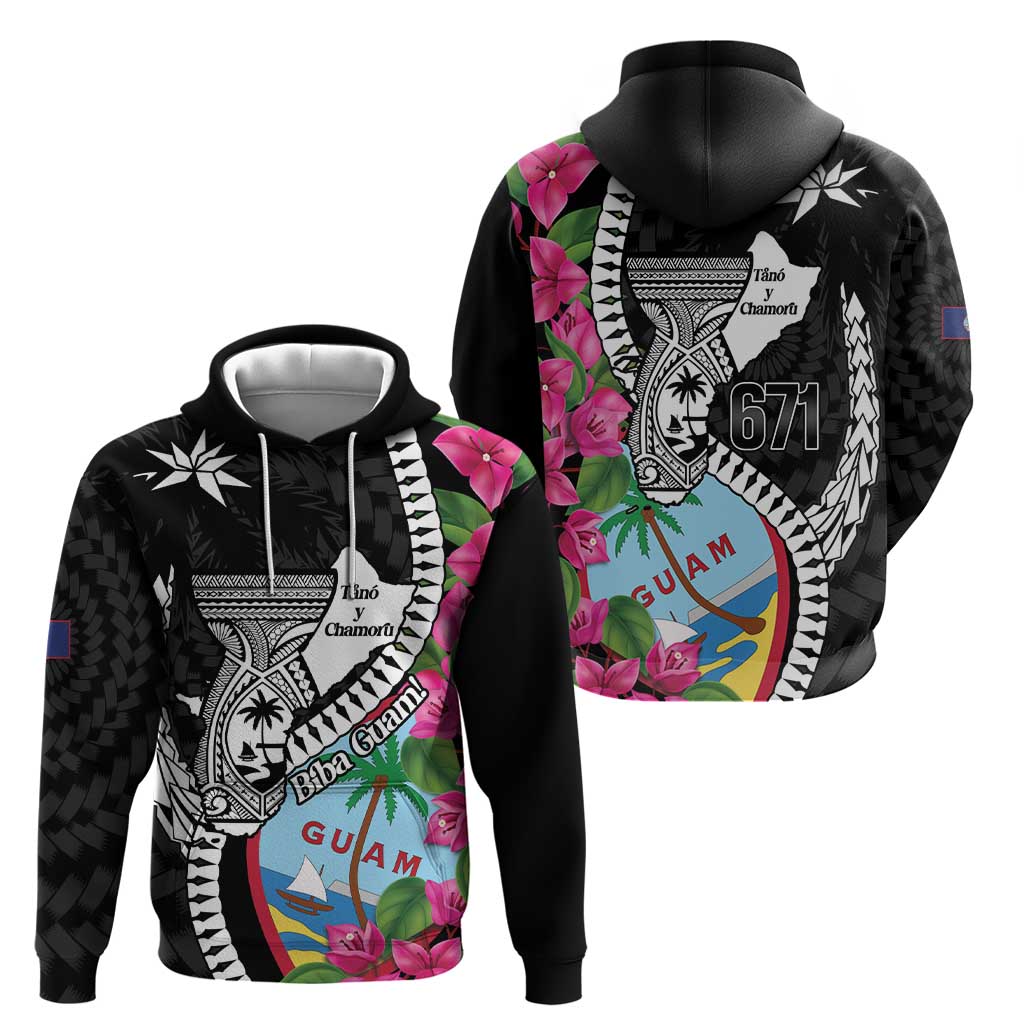 Biba Guam Liberation Day Hoodie Tano y Chamoru Latte Stone Black