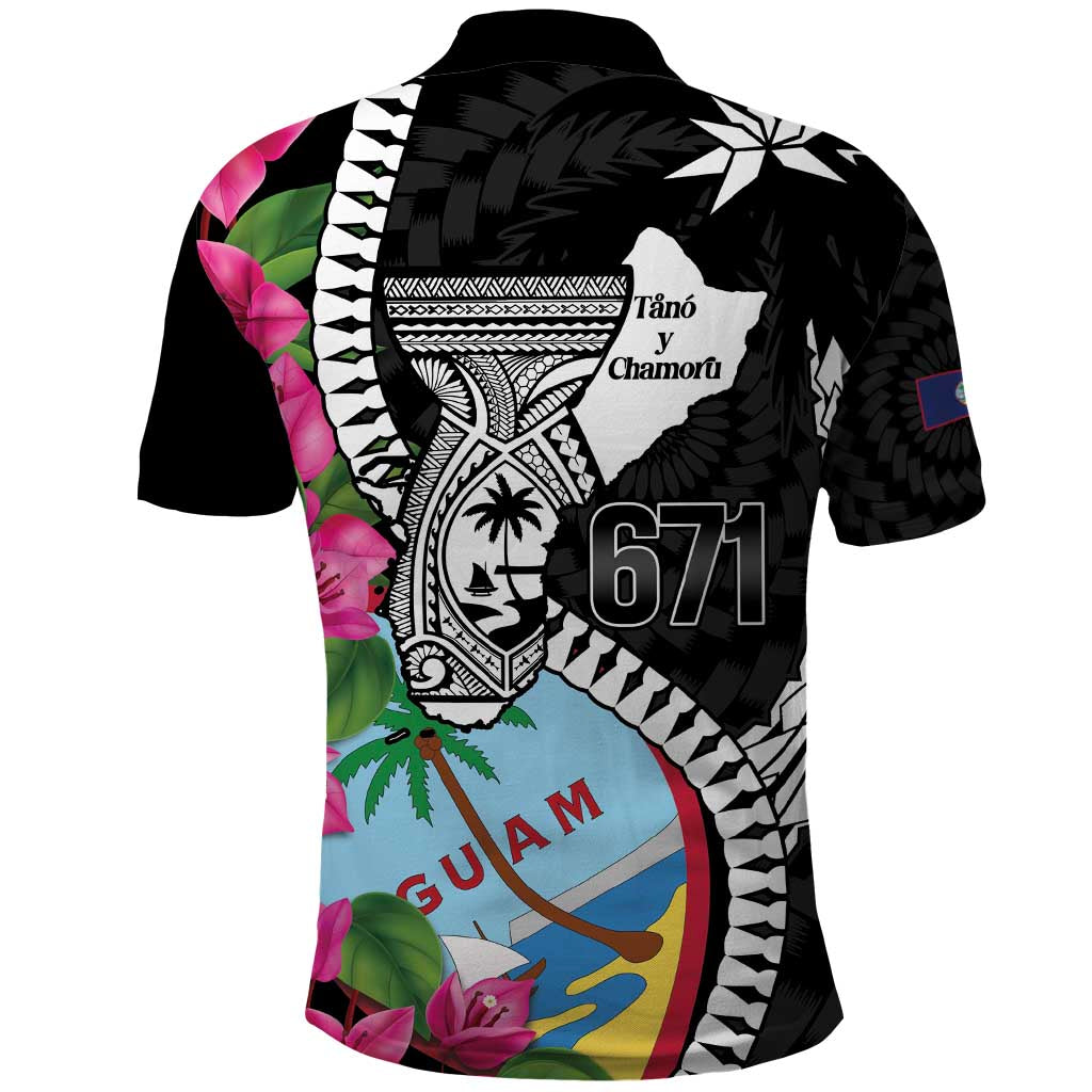 Biba Guam Liberation Day Polo Shirt Tano y Chamoru Latte Stone Black