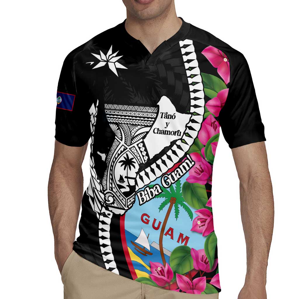 Biba Guam Liberation Day Rugby Jersey Tano y Chamoru Latte Stone Black