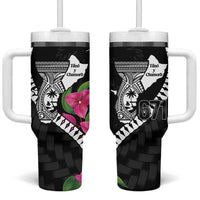 Biba Guam Liberation Day Tumbler With Handle Tano y Chamoru Latte Stone Black