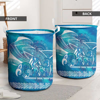 Kuri Dog Waka New Zealand Matariki Laundry Basket Ocean Sharks Maori Tattoo LT14 - Polynesian Pride