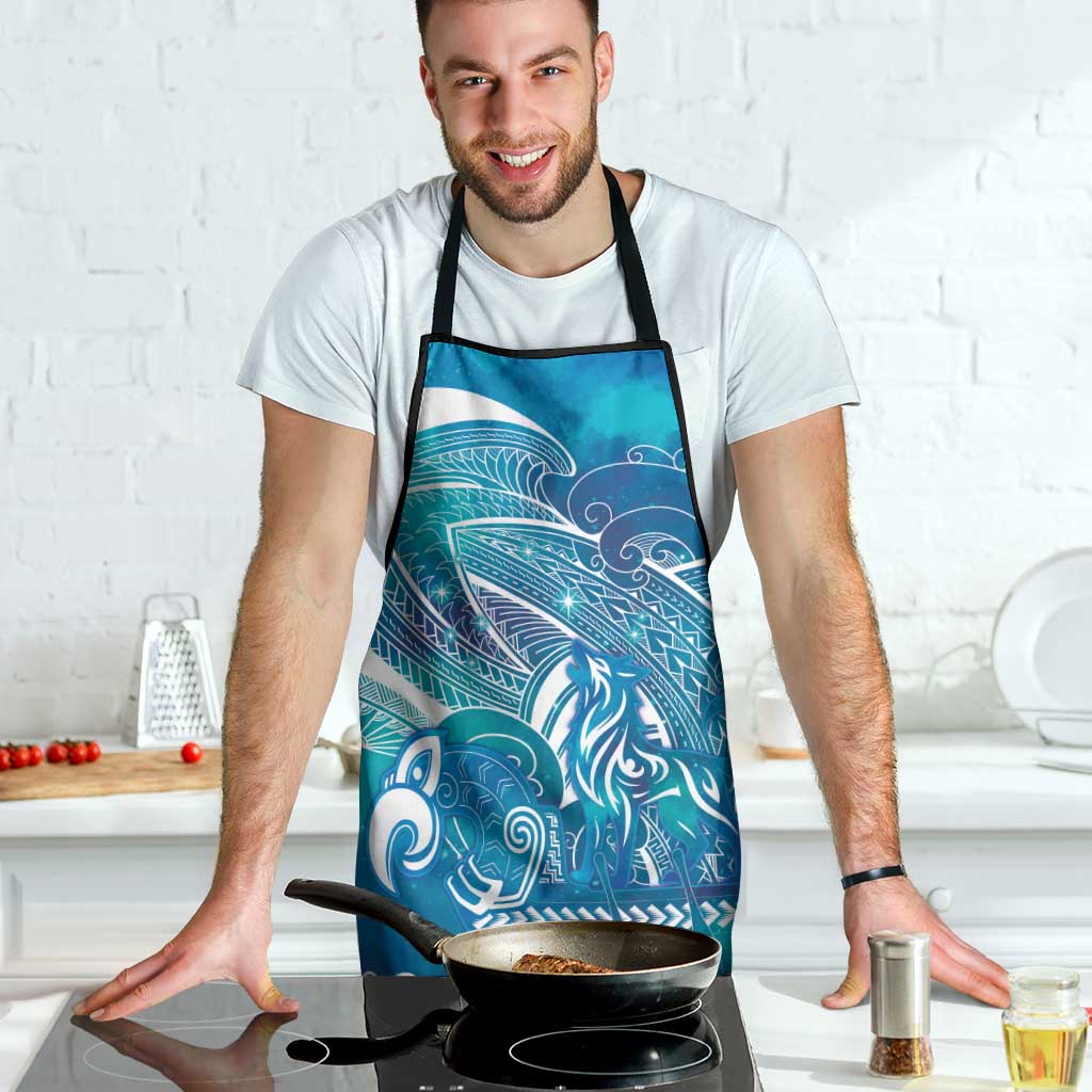 Kuri Dog Waka New Zealand Matariki Apron Ocean Sharks Maori Tattoo LT14 - Polynesian Pride