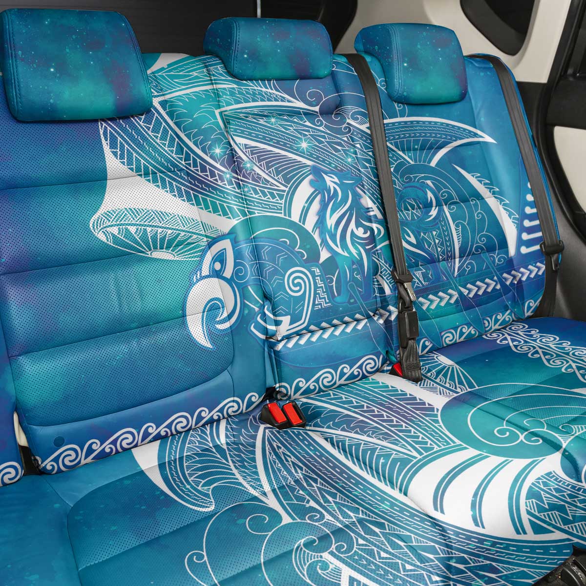 Kuri Dog Waka New Zealand Matariki Back Car Seat Cover Ocean Sharks Maori Tattoo
