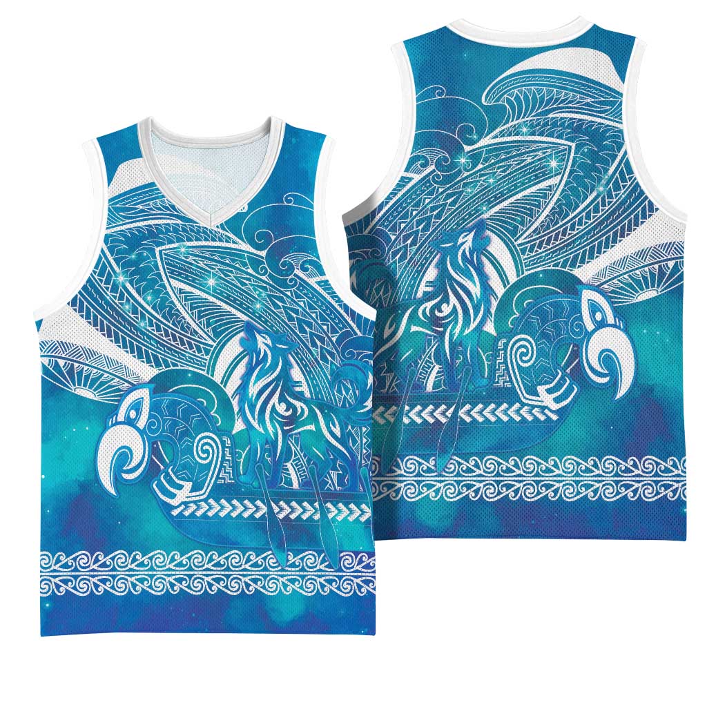 Kuri Dog Waka New Zealand Matariki Basketball Jersey Ocean Sharks Maori Tattoo LT14 - Polynesian Pride