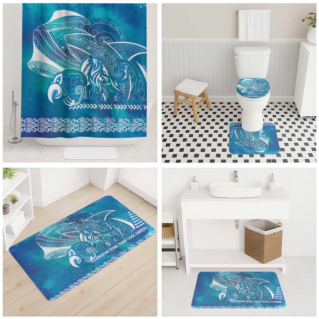 Kuri Dog Waka New Zealand Matariki Bathroom Set Ocean Sharks Maori Tattoo LT14 - Polynesian Pride