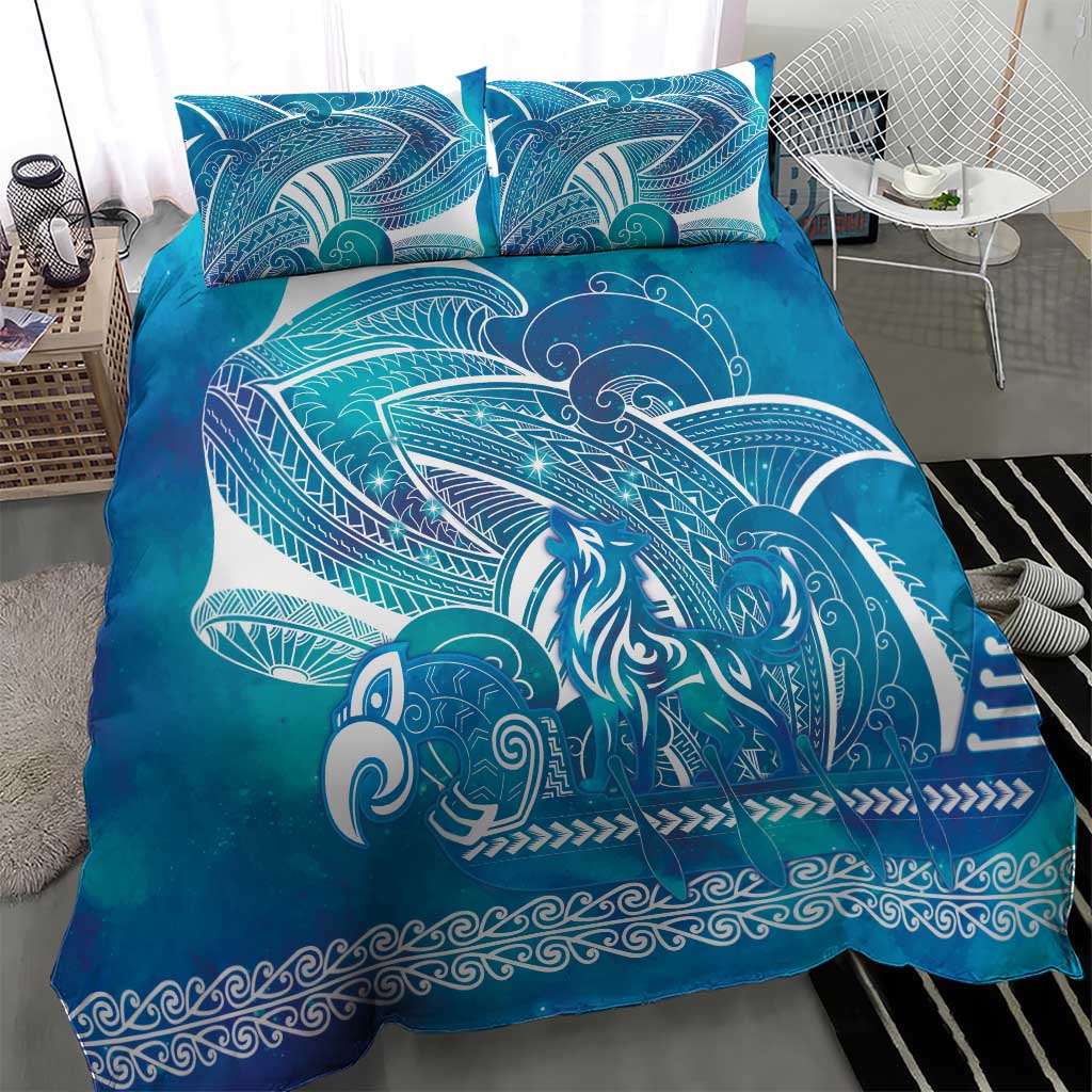 Kuri Dog Waka New Zealand Matariki Bedding Set Ocean Sharks Maori Tattoo LT14 - Polynesian Pride