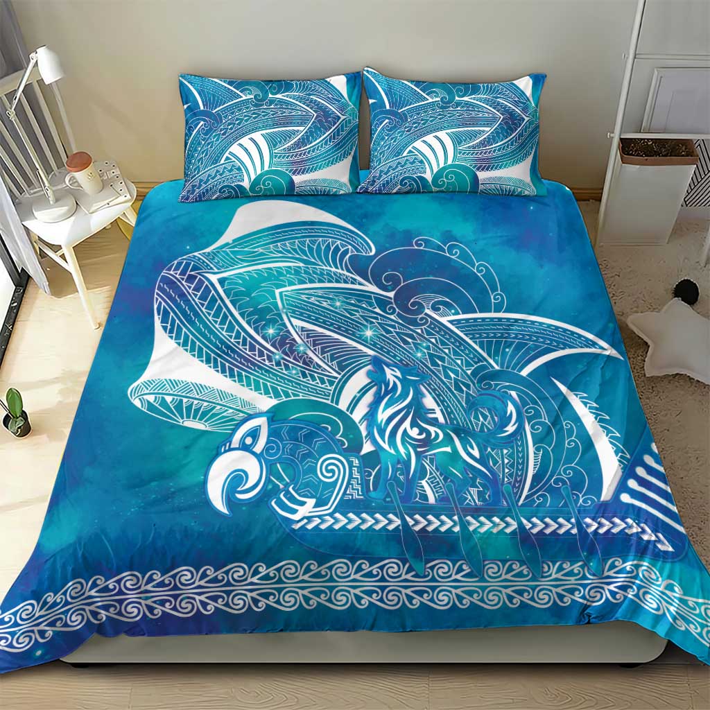 Kuri Dog Waka New Zealand Matariki Bedding Set Ocean Sharks Maori Tattoo LT14 - Polynesian Pride