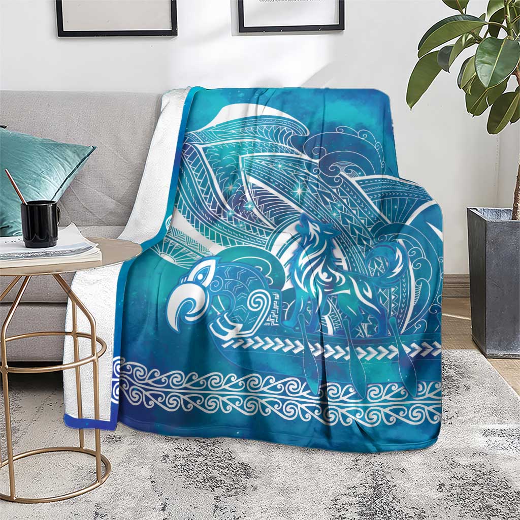Kuri Dog Waka New Zealand Matariki Blanket Ocean Sharks Maori Tattoo LT14 - Polynesian Pride