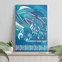 Kuri Dog Waka New Zealand Matariki Canvas Wall Art Ocean Sharks Maori Tattoo LT14 - Polynesian Pride