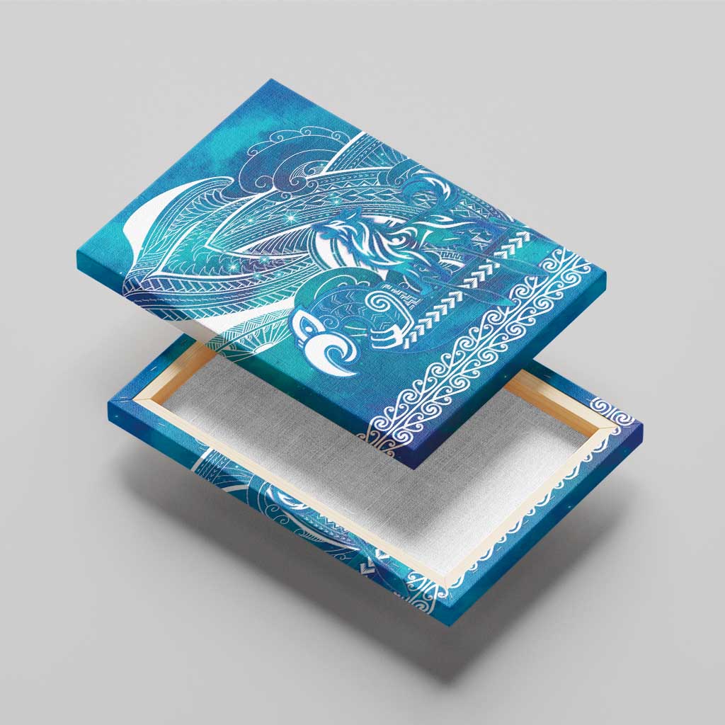Kuri Dog Waka New Zealand Matariki Canvas Wall Art Ocean Sharks Maori Tattoo LT14 - Polynesian Pride