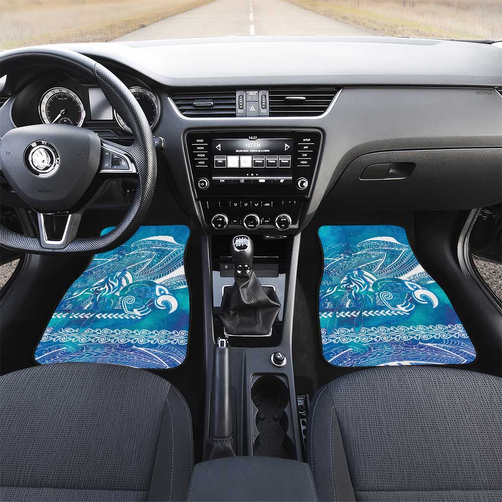 Kuri Dog Waka New Zealand Matariki Car Mats Ocean Sharks Maori Tattoo