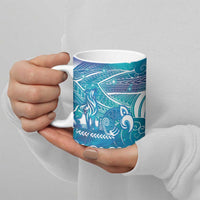 Kuri Dog Waka New Zealand Matariki Ceramic Mug Ocean Sharks Maori Tattoo LT14 - Polynesian Pride