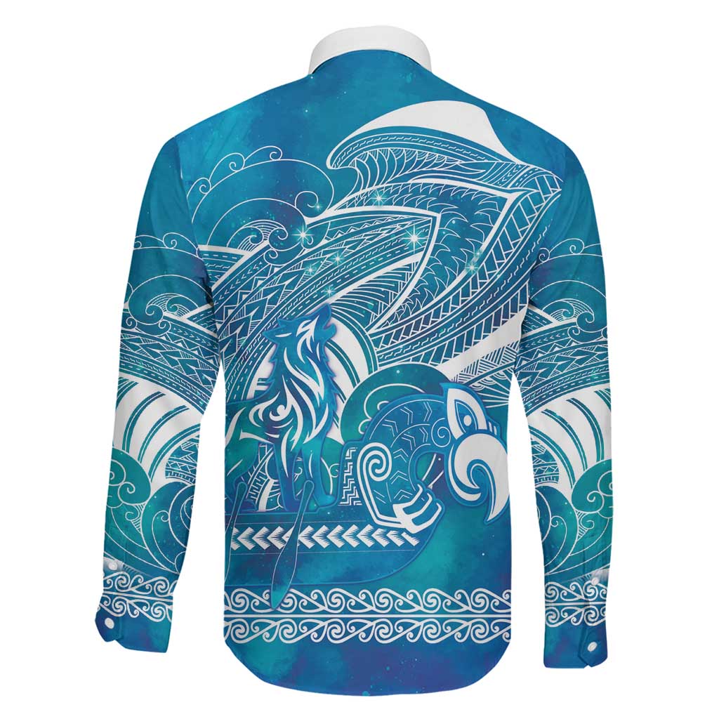 Kuri Dog Waka New Zealand Matariki Family Matching Mermaid Dress and Hawaiian Shirt Ocean Sharks Maori Tattoo LT14 - Polynesian Pride