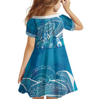 Kuri Dog Waka New Zealand Matariki Family Matching Puletasi and Hawaiian Shirt Ocean Sharks Maori Tattoo LT14 - Polynesian Pride