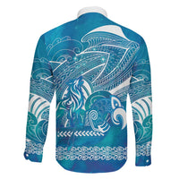 Kuri Dog Waka New Zealand Matariki Family Matching Puletasi and Hawaiian Shirt Ocean Sharks Maori Tattoo LT14 - Polynesian Pride