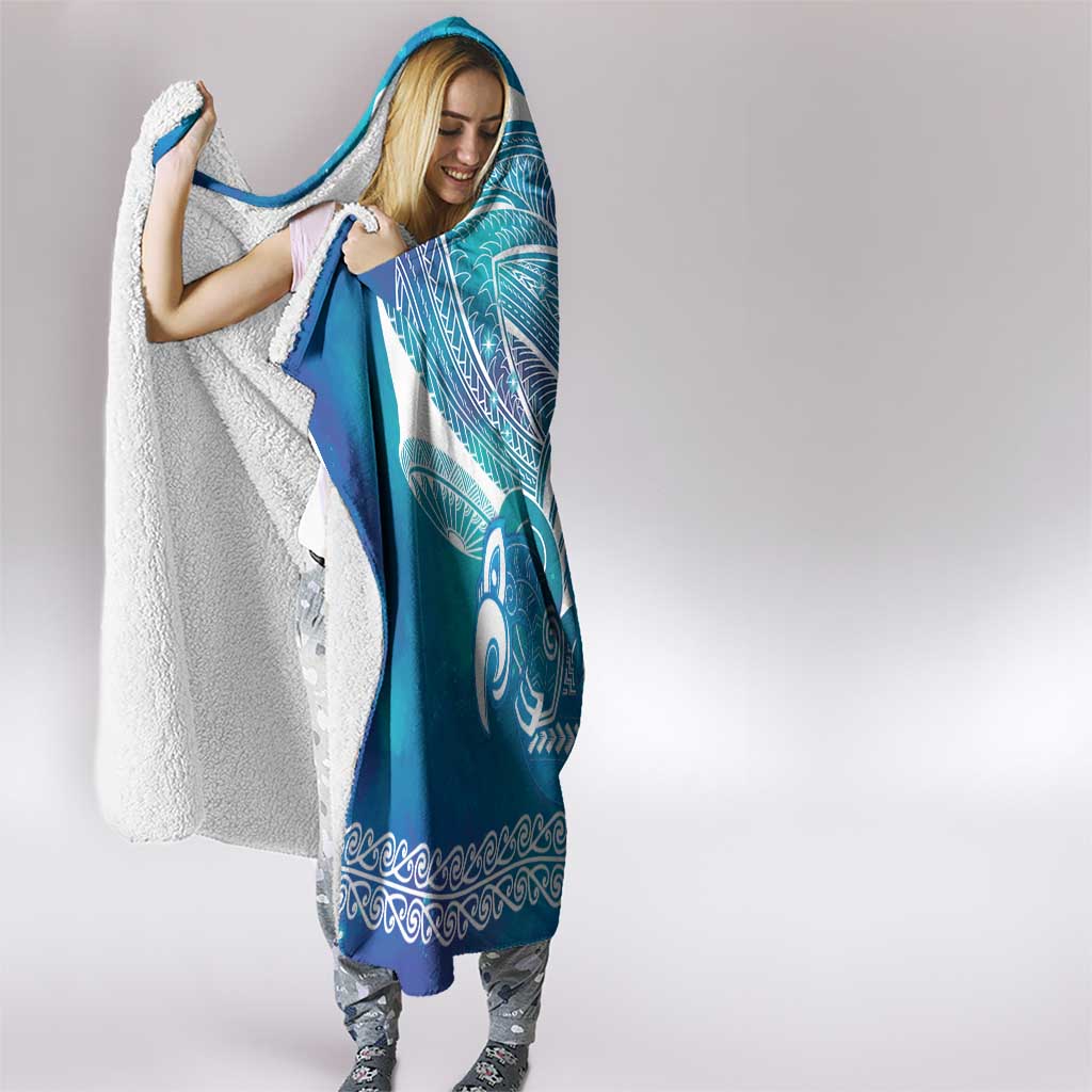 Kuri Dog Waka New Zealand Matariki Hooded Blanket Ocean Sharks Maori Tattoo