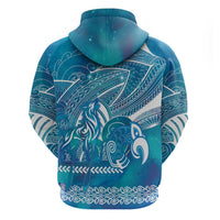 Kuri Dog Waka New Zealand Matariki Hoodie Ocean Sharks Maori Tattoo
