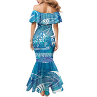 Kuri Dog Waka New Zealand Matariki Mermaid Dress Ocean Sharks Maori Tattoo LT14 - Polynesian Pride