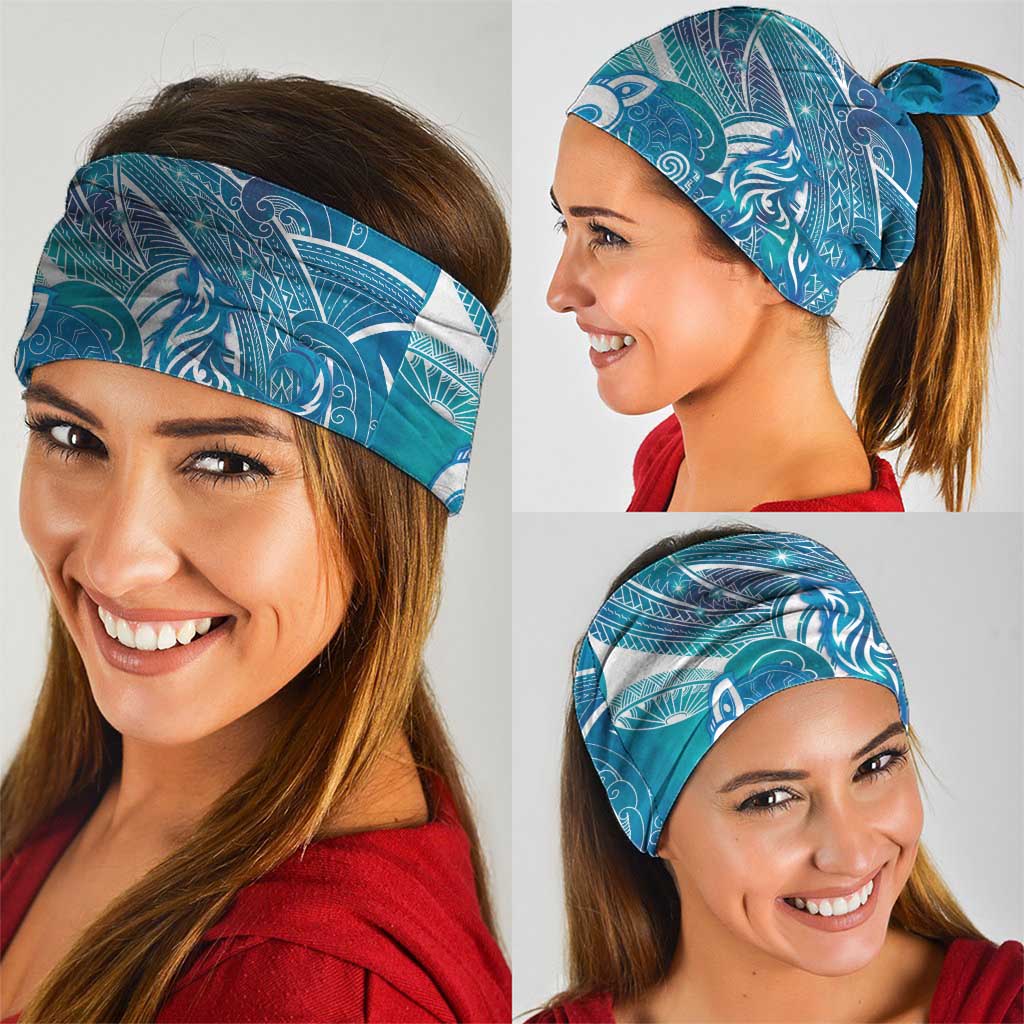 Kuri Dog Waka New Zealand Matariki Neck Gaiter Ocean Sharks Maori Tattoo