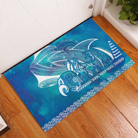Kuri Dog Waka New Zealand Matariki Rubber Doormat Ocean Sharks Maori Tattoo LT14 - Polynesian Pride