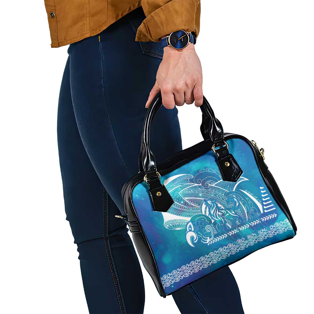 Kuri Dog Waka New Zealand Matariki Shoulder Handbag Ocean Sharks Maori Tattoo LT14 - Polynesian Pride