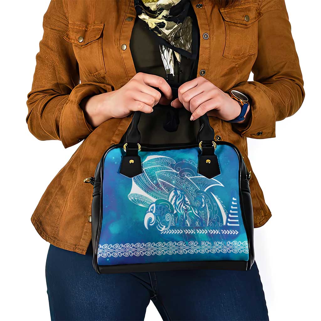 Kuri Dog Waka New Zealand Matariki Shoulder Handbag Ocean Sharks Maori Tattoo LT14 - Polynesian Pride