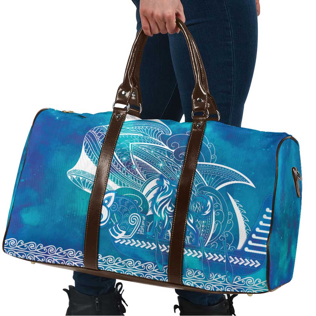 Kuri Dog Waka New Zealand Matariki Travel Bag Ocean Sharks Maori Tattoo