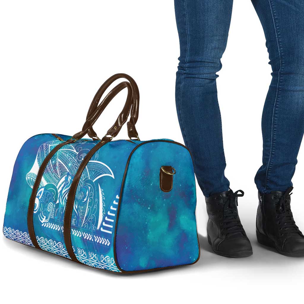 Kuri Dog Waka New Zealand Matariki Travel Bag Ocean Sharks Maori Tattoo
