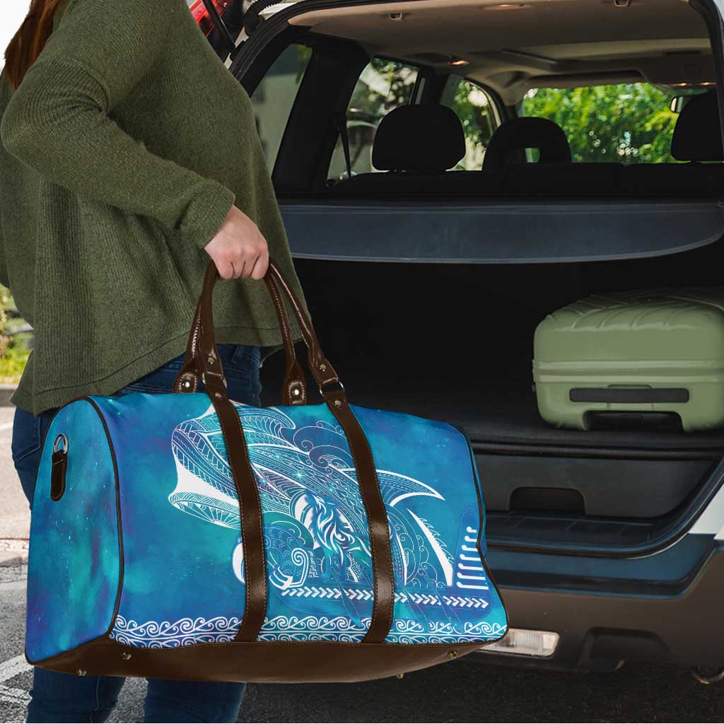 Kuri Dog Waka New Zealand Matariki Travel Bag Ocean Sharks Maori Tattoo